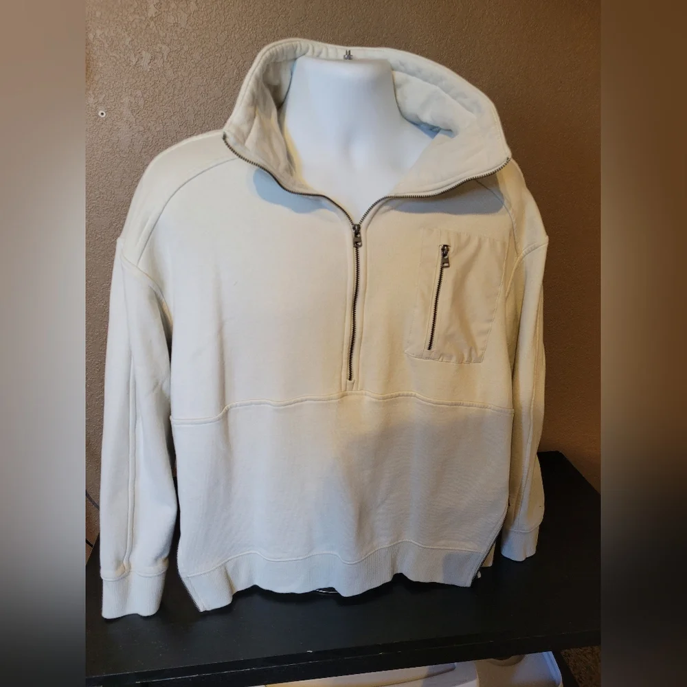 Cream Half-Zip Sweater - Picture 2 of 5